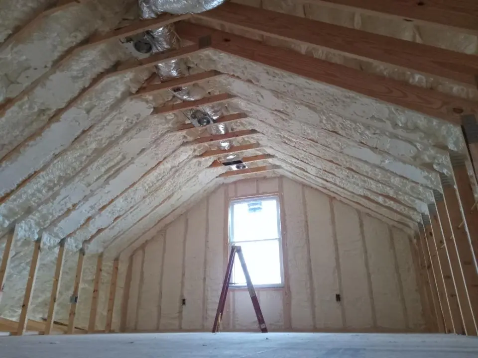 Spray foam roofing application for Crawl Space Insulation project in Conley